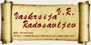 Vaskrsija Radosavljev vizit kartica